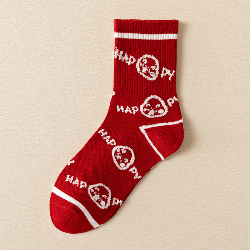 Wholesale Wholesale red socks cotton socks